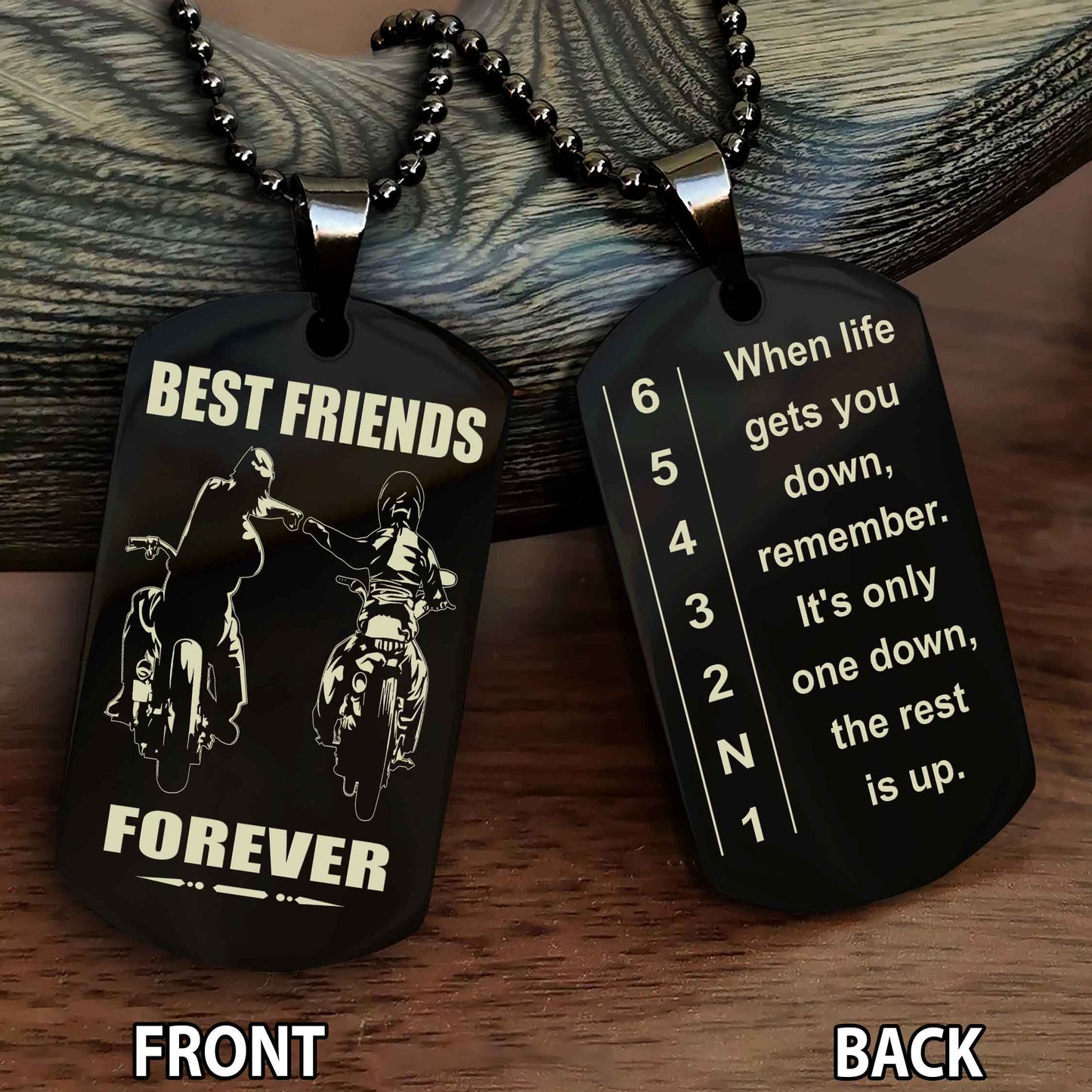Best Friends Forever Personalized Doule Side Dog Tag Gift For Your Friend