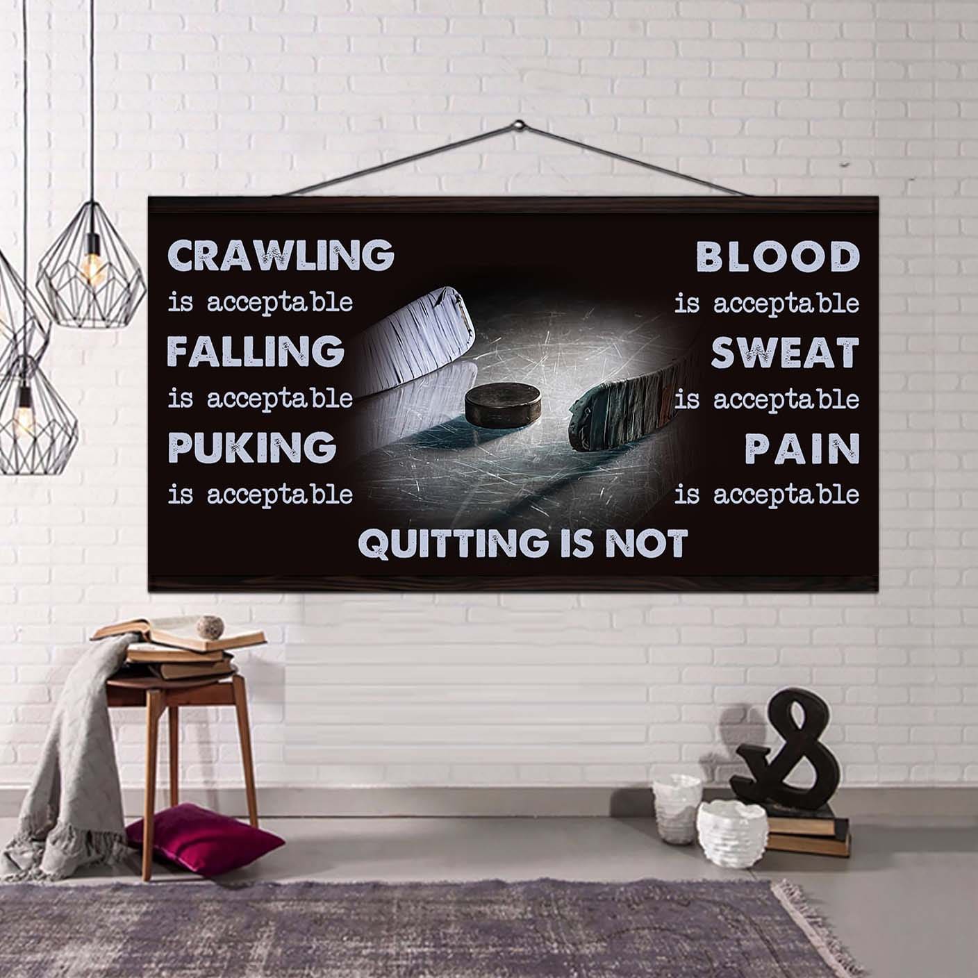 Hockey Poster Canvas Quiting Is Not