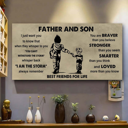 Ver 2 GH Father And Daughter Best Friends For Life - I Am The Storm Poster Canvas Gift For Daughter From Father