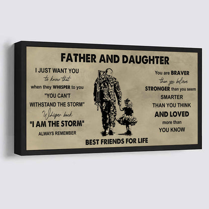 Family Poster Canvas To My Daughter When They Whisper To You - Whisper Back I Am The Storm