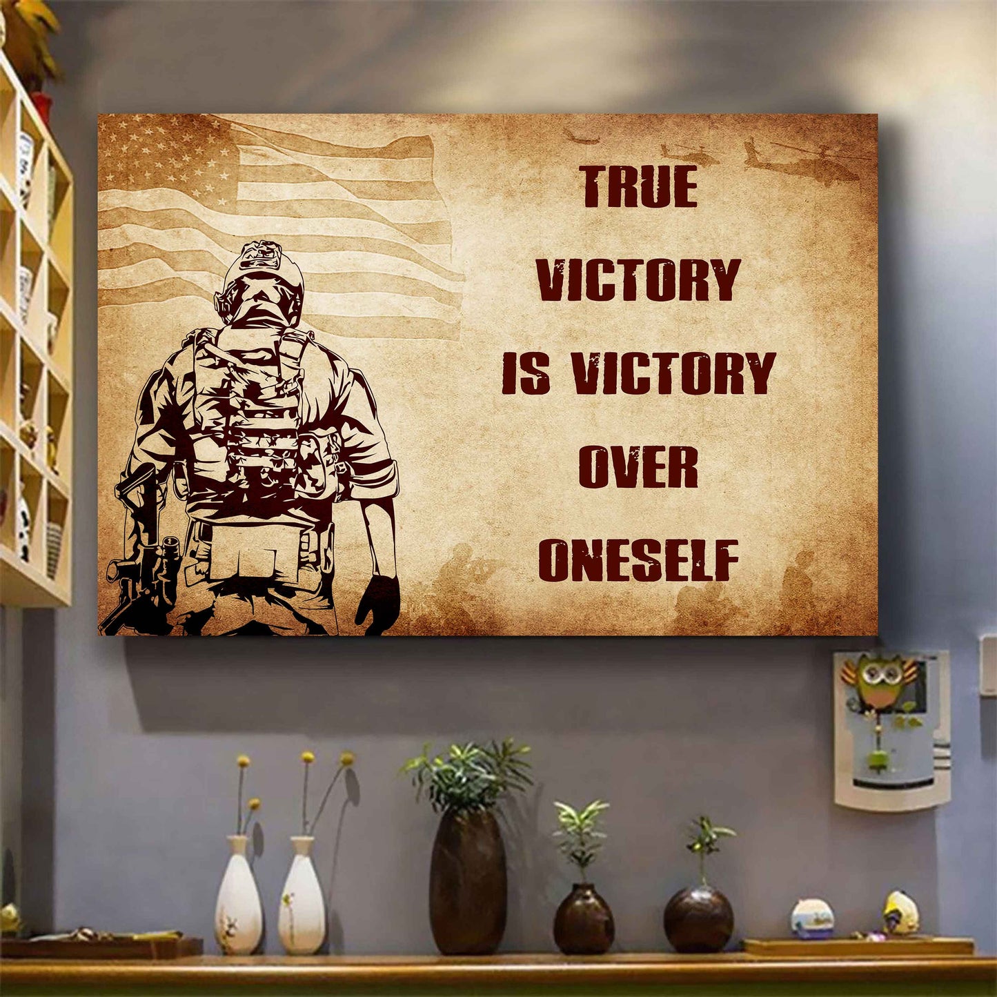 Viking Poster Canvas True Victory Is Victory Over Oneself Gift For Your Friend