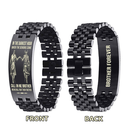 Viking Brother Forever Bracelet – Custom Engraved Double-Sided Gift for Brother