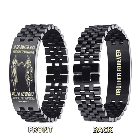 Viking Brother Forever Bracelet – Custom Engraved Double-Sided Gift for Brother