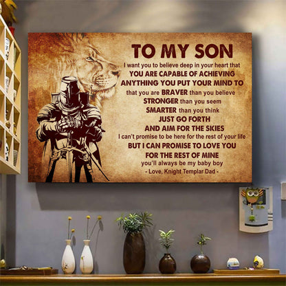 New Version Warrior Poster Canvas Just Go Forth And Aim For The Skies From Dad To Son Gift For Your Son