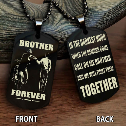Mix engraved double sided dog tag call on me brother gift for your brother