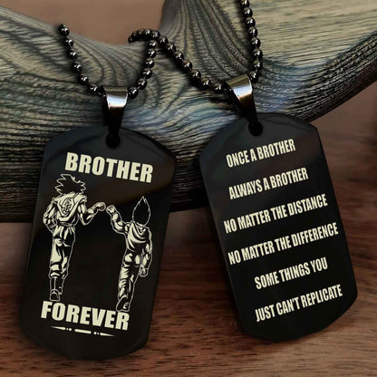 Cowboy Customizable engraved dog tag double sided gift from brother - Brother Forever Once A Brother Always A Brother