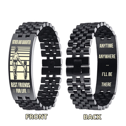 Samurai ANT Personalized Double Sided Bracelet Father And Son Best Friends For Life - Message on the back side