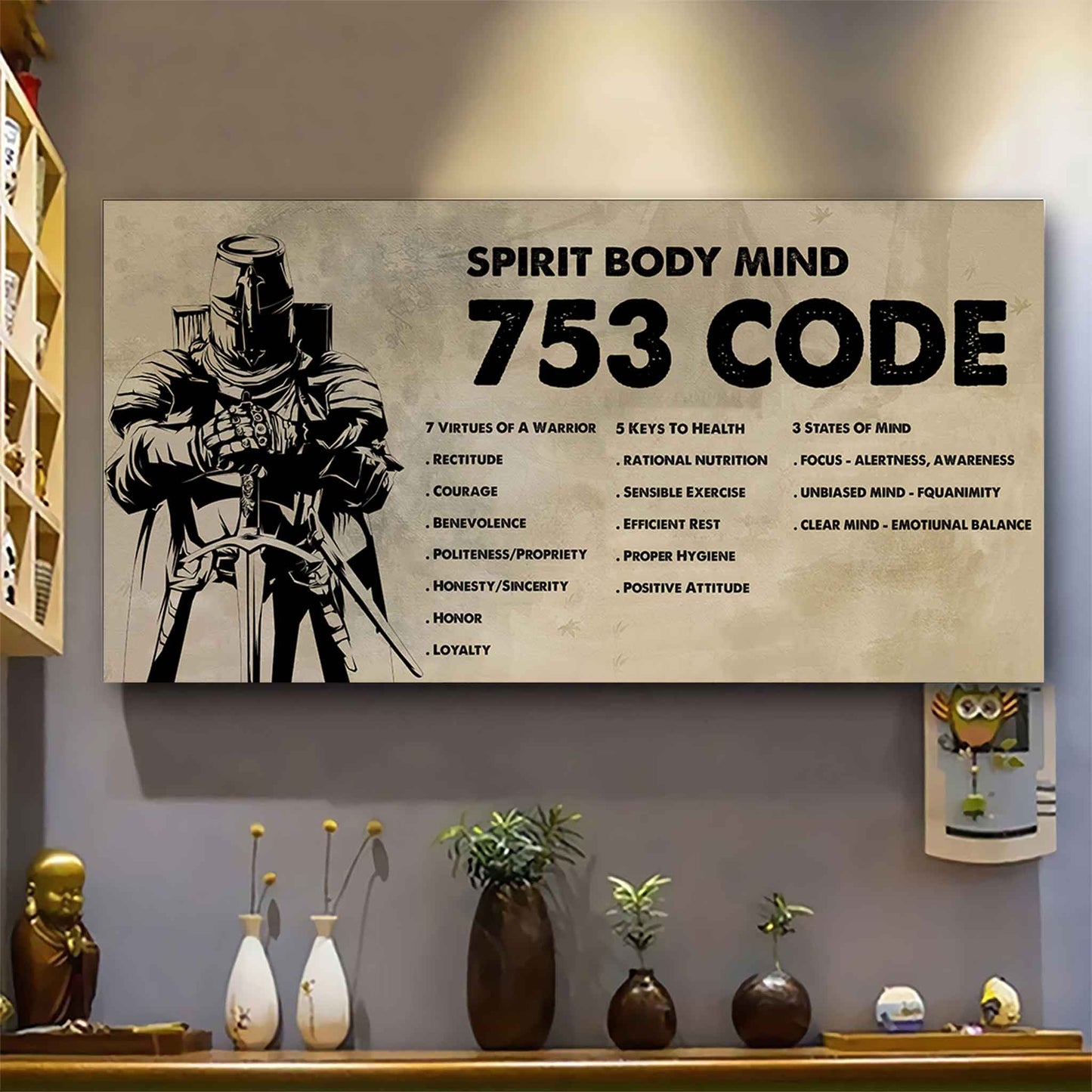 DRB VGT Poster Canvas 7 5 3 Code Motivation Quotes
