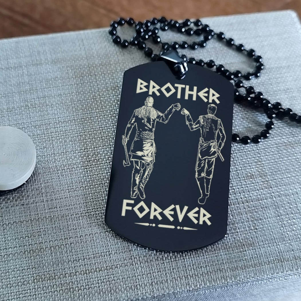 Viking double side dog tag Call on me brother and We will fight them together