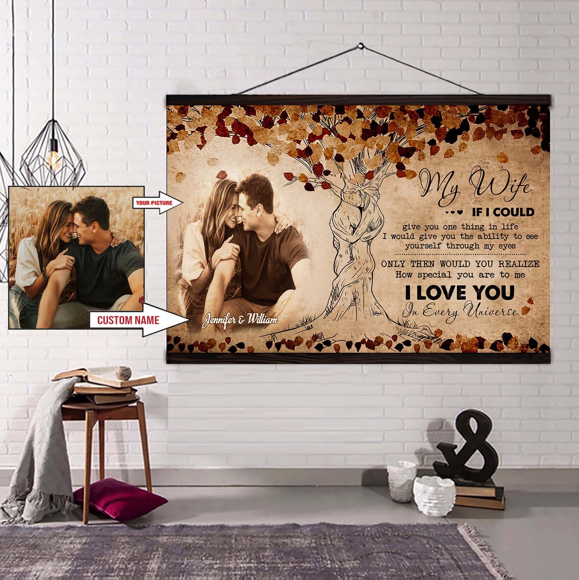 Valentines gifts-Poster canvas-Custom Image- Husband to Wife- When i say i love you more