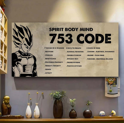 DRB GK Poster Canvas 7 5 3 Code Motivation Quotes