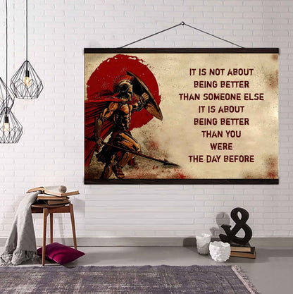 DRB Poster Canvas It's Not About Being Better Than Someone Else Best Gifts Motivation Quotes