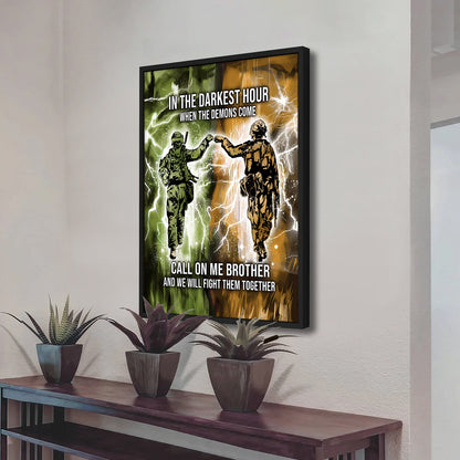 DRB Canvas Wall Art Call On Me Brother And We Will Fight Them Together Gift For Your Friend