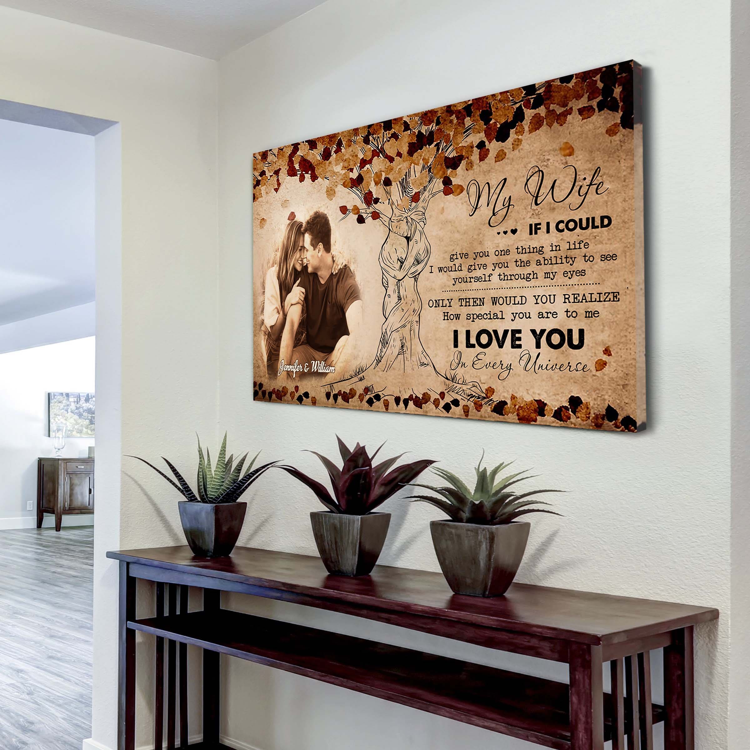 Valentines gifts-Poster canvas-Custom Image- Husband to Wife- When we get to the end of our lives together