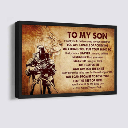 New Version Warrior Poster Canvas Just Go Forth And Aim For The Skies From Dad To Son Gift For Your Son