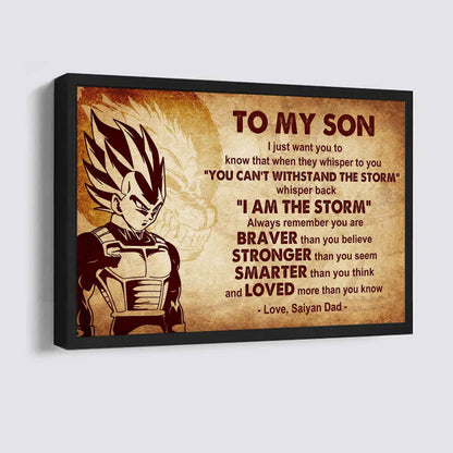 New Version Warrior Poster Canvas Whisper Back I'm The Storm From Dad To Son Gift For Your Son