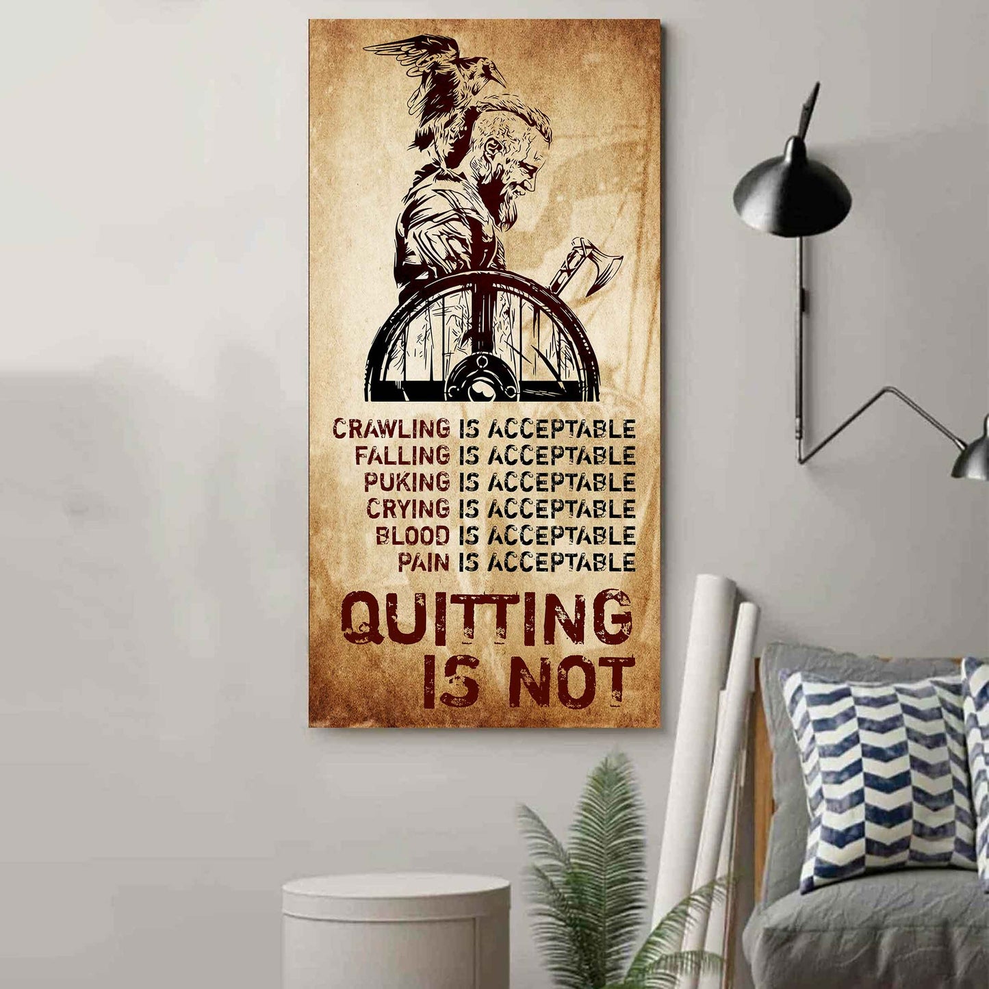 Warrior Quiting Is Not Poster Canvas Motivation Canvas Gift For You