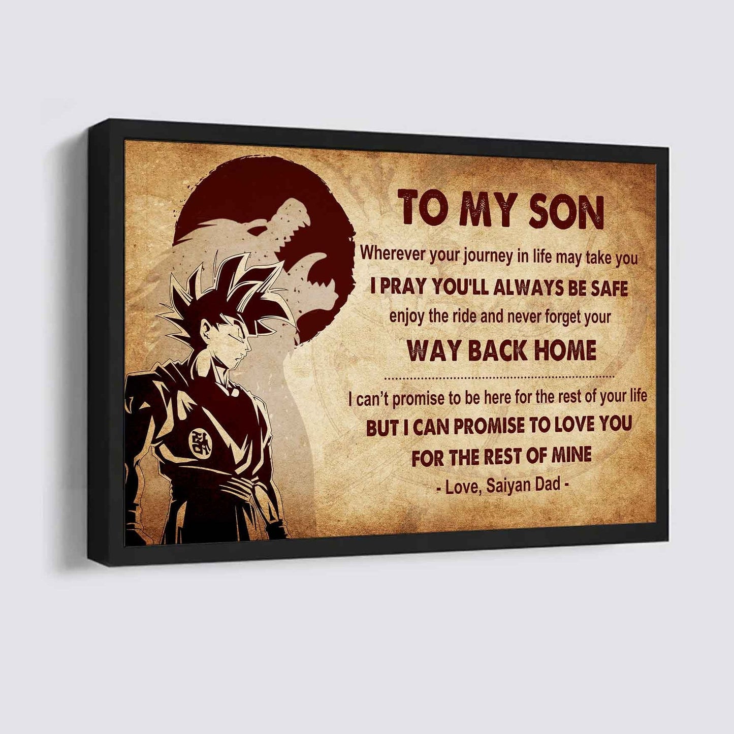 Viking Poster Canvas Your Way Back Home From Dad To Son Gift For Your Son