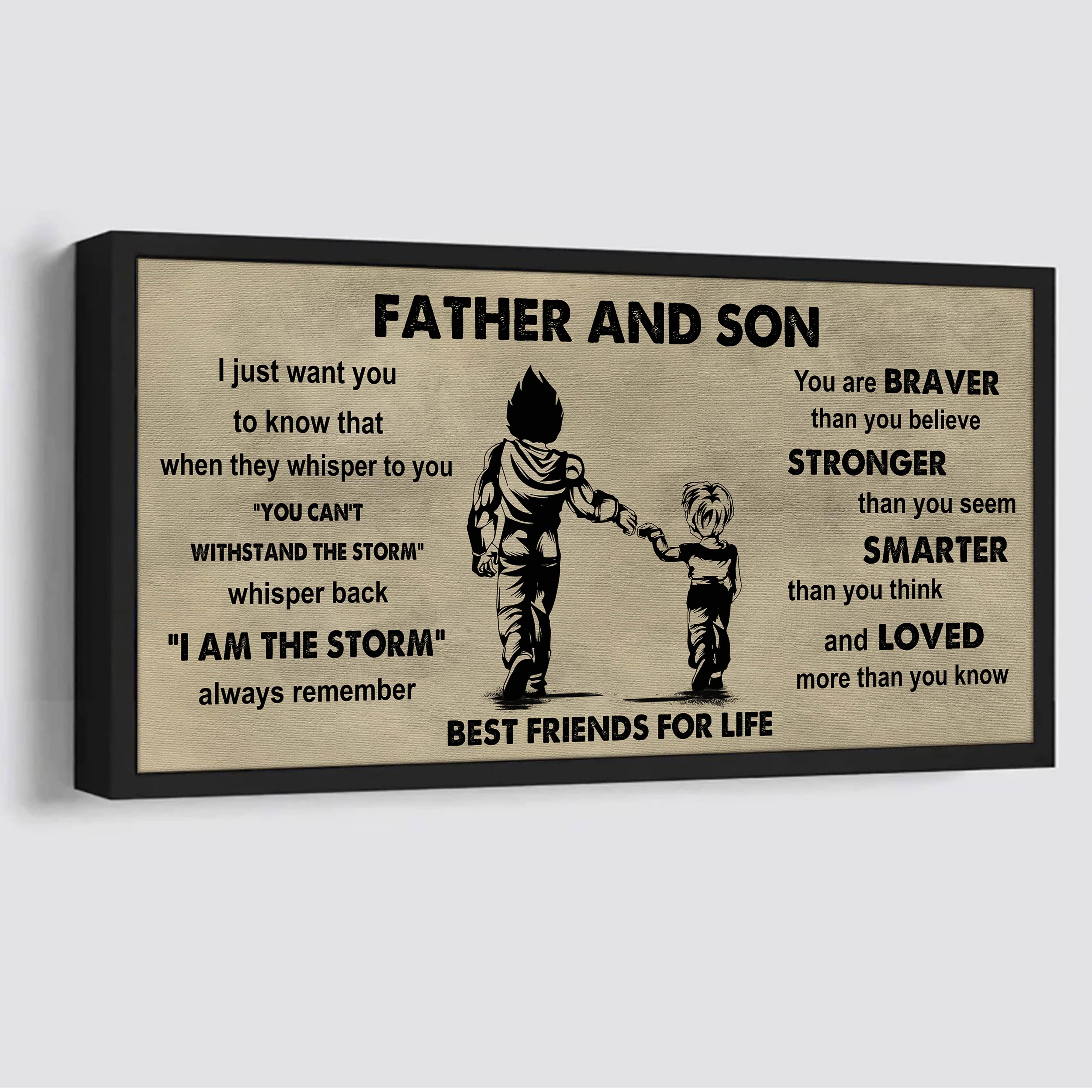 Samurai Father And Son Best Friends For Life - I Am The Storm Poster Canvas Gift For Son From Father