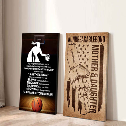 Mother And Daughter UnBreakable Bond - 2 Piece Canvas Wall Art - Whisper Back I'm The Storm