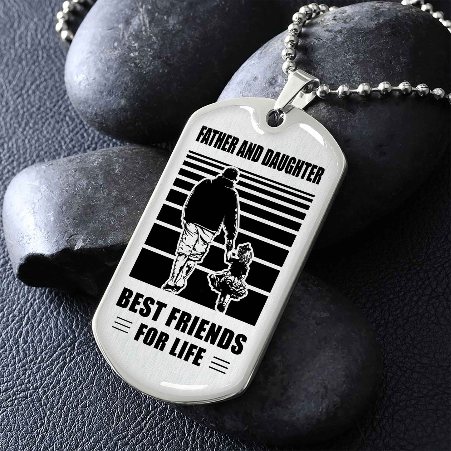 PC-GH Military Chain Silver Plated 18K Gold Plated Father And Son Best Friend For Life Gift For Your Son