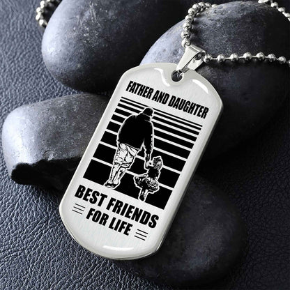 Military Chain Silver Plated 18K Gold Plated Father And Son Best Friend For Life Gift For Your Son
