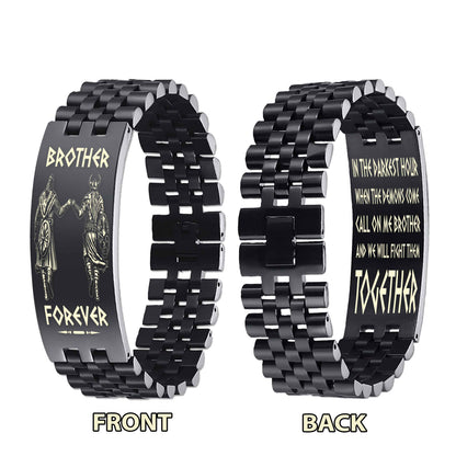 Brother Forever Viking Bracelet – Personalized Engraved Double-Sided Gift from Brother