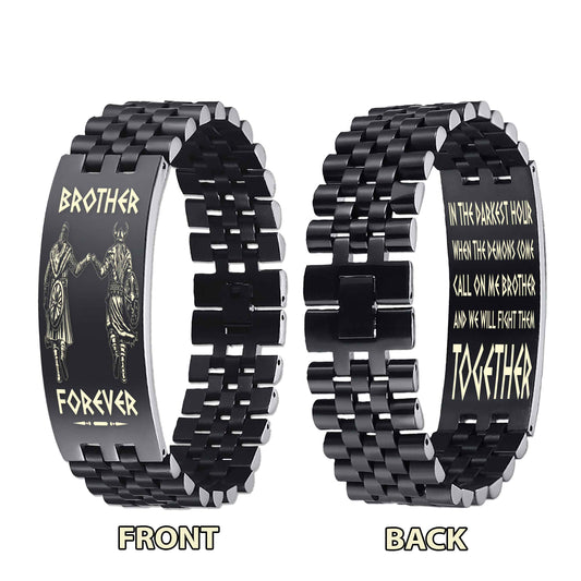 Brother Forever Viking Bracelet – Personalized Engraved Double-Sided Gift from Brother