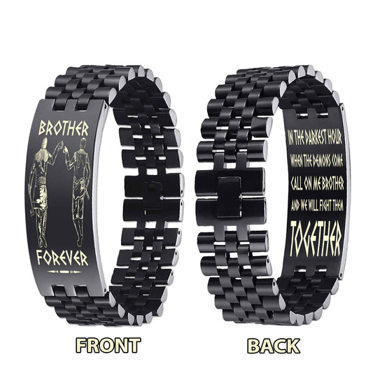 Brother Forever Viking Bracelet – Personalized Engraved Double-Sided Gift from Brother