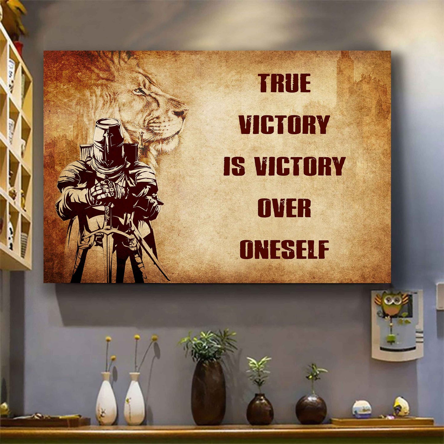 Viking Poster Canvas True Victory Is Victory Over Oneself Gift For Your Friend
