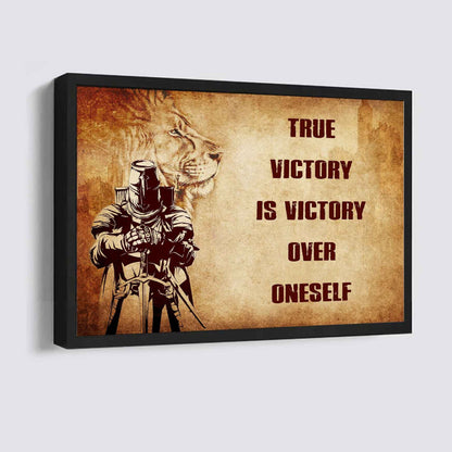 DRB Poster Canvas True Victory Is Victory Over Oneself Gift For Your Friend