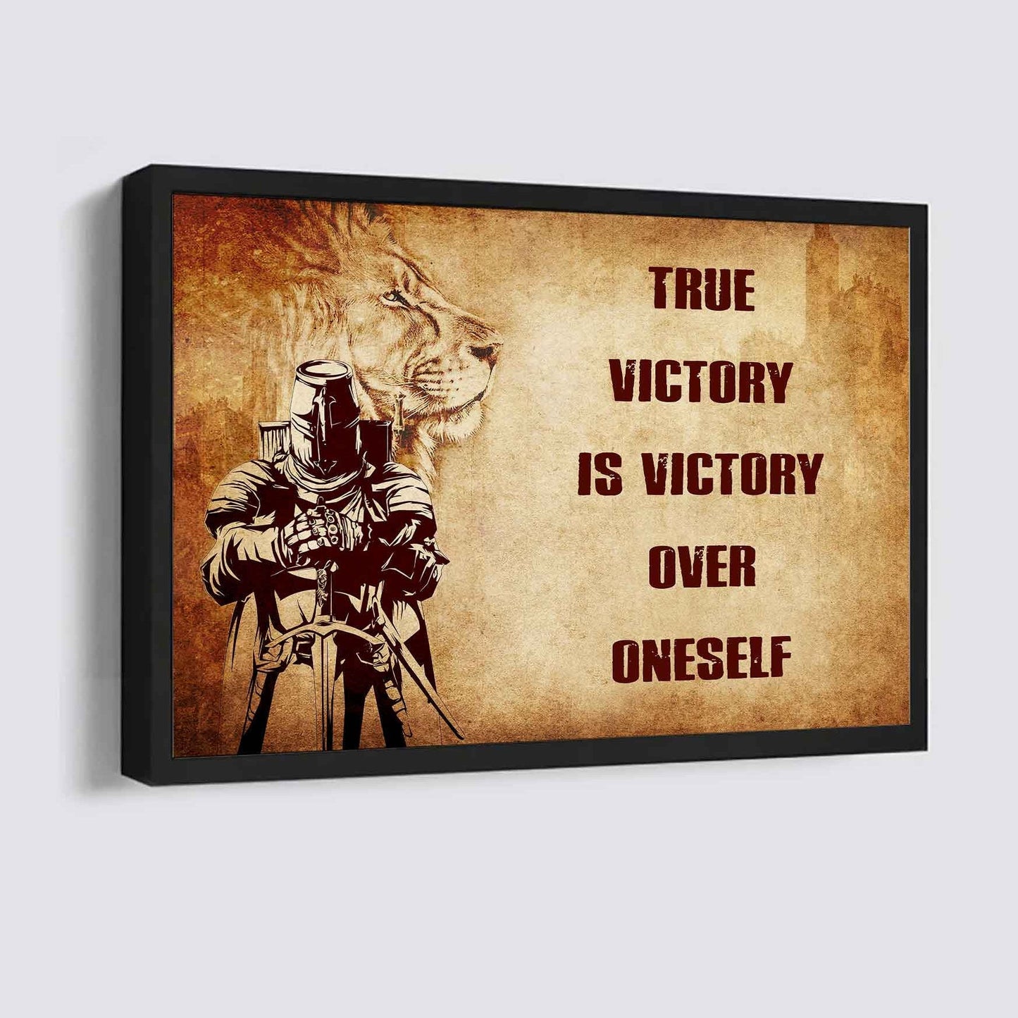 Viking Poster Canvas True Victory Is Victory Over Oneself Gift For Your Friend