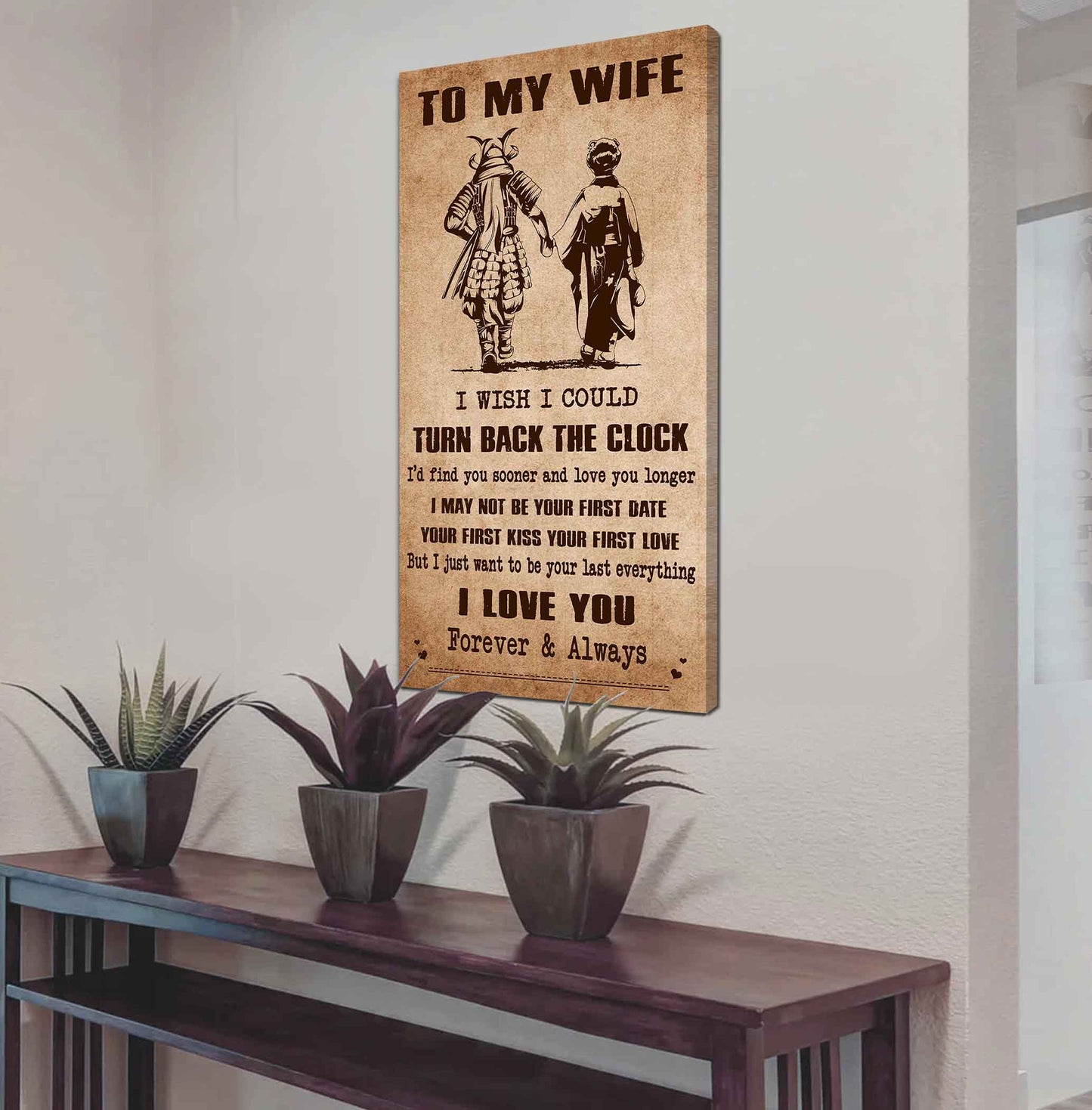 Family Poster Canvas To My Wife I Wish I Could Turn Back The Clock - I Love You Forever And Always Gift For Your Wife