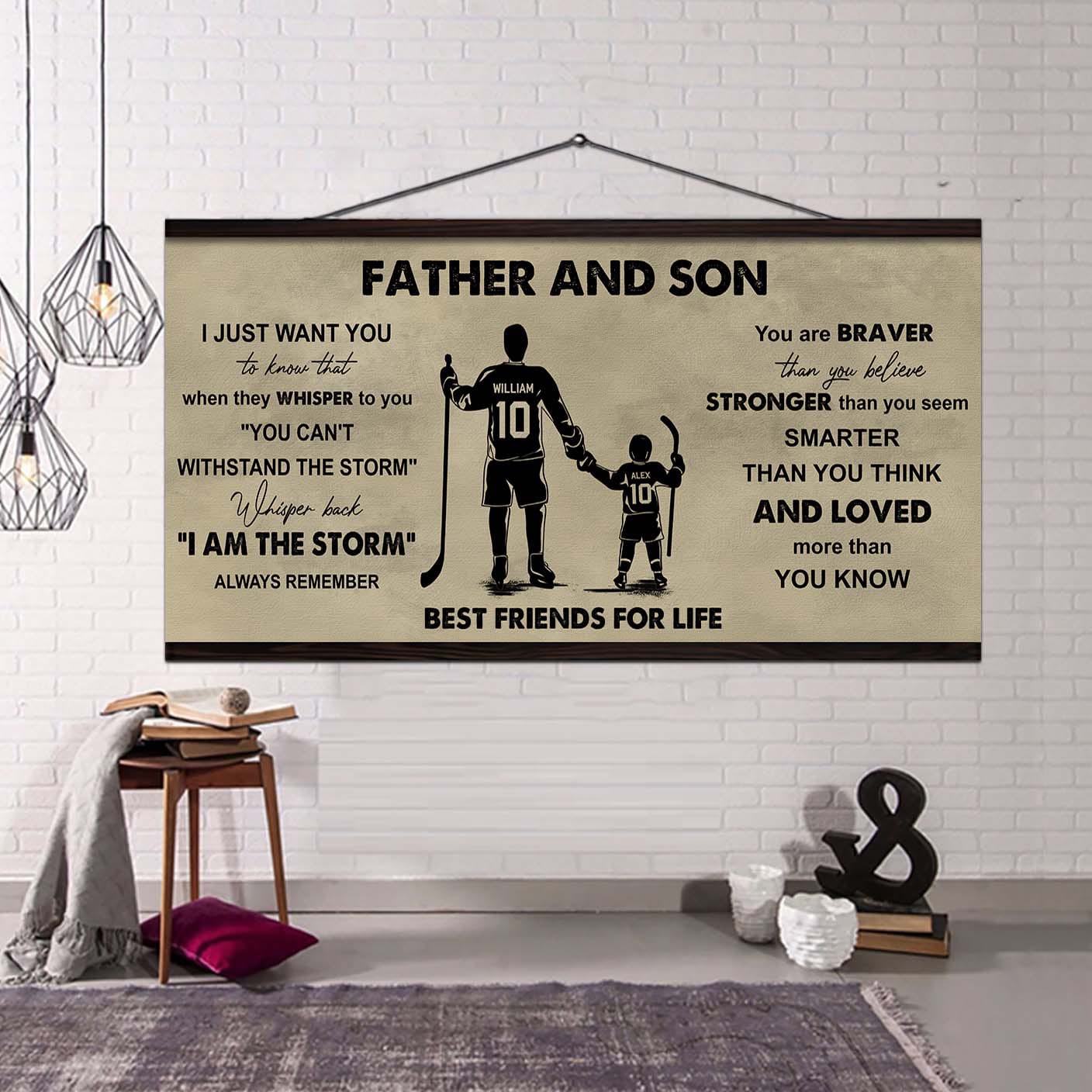 Basketball Father And Son Best Friends For Life - I Am The Storm Poster Canvas Gift For Son From Father