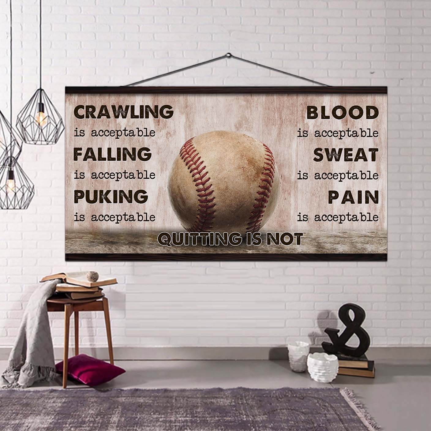 American Football Poster Canvas Quiting Is Not