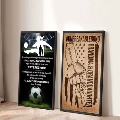 Grandma And Granddaughter UnBreakable Bond - 2 Piece Canvas Wall Art - Never Forget Your Way Back Home