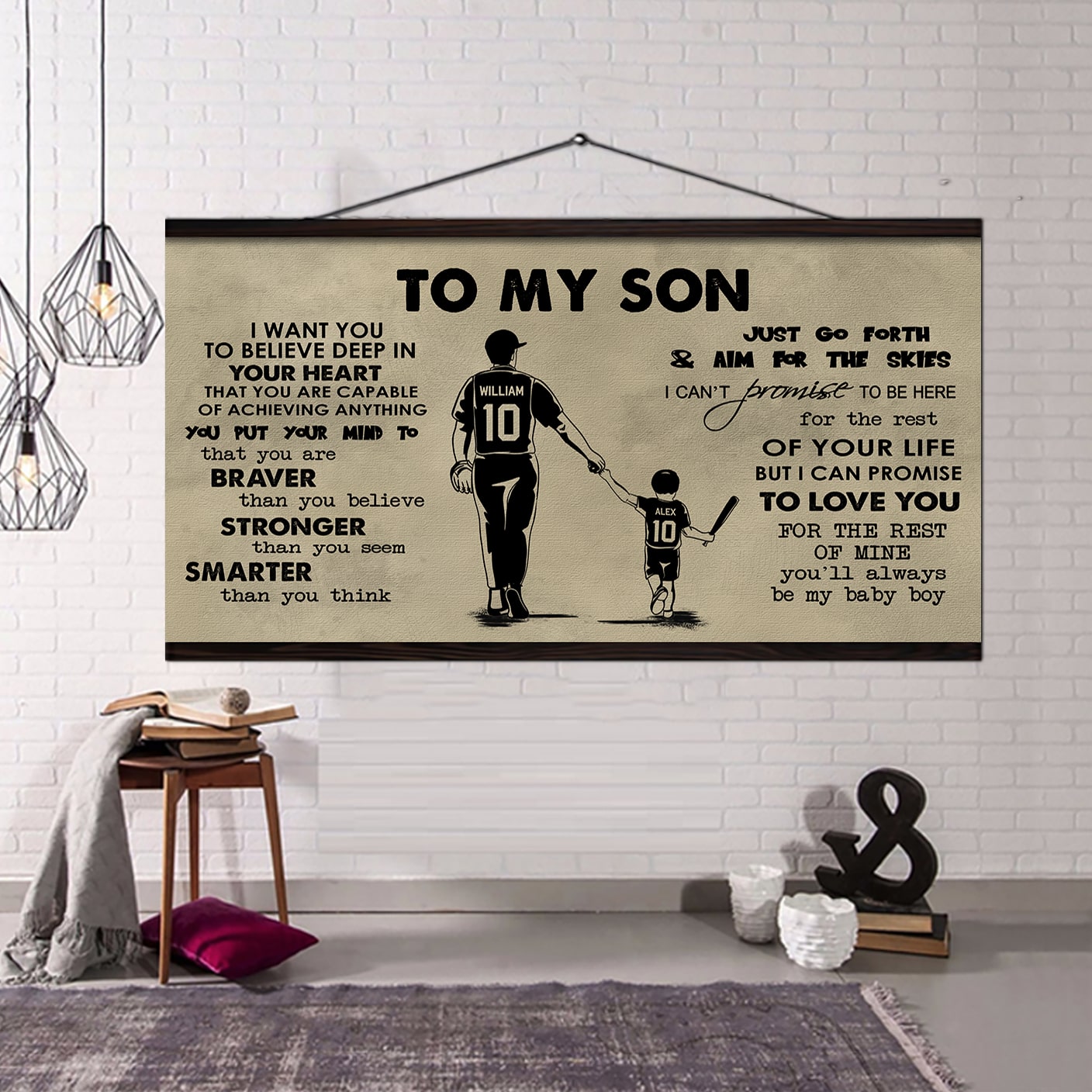 Dad and Son- CANVAS POSTER