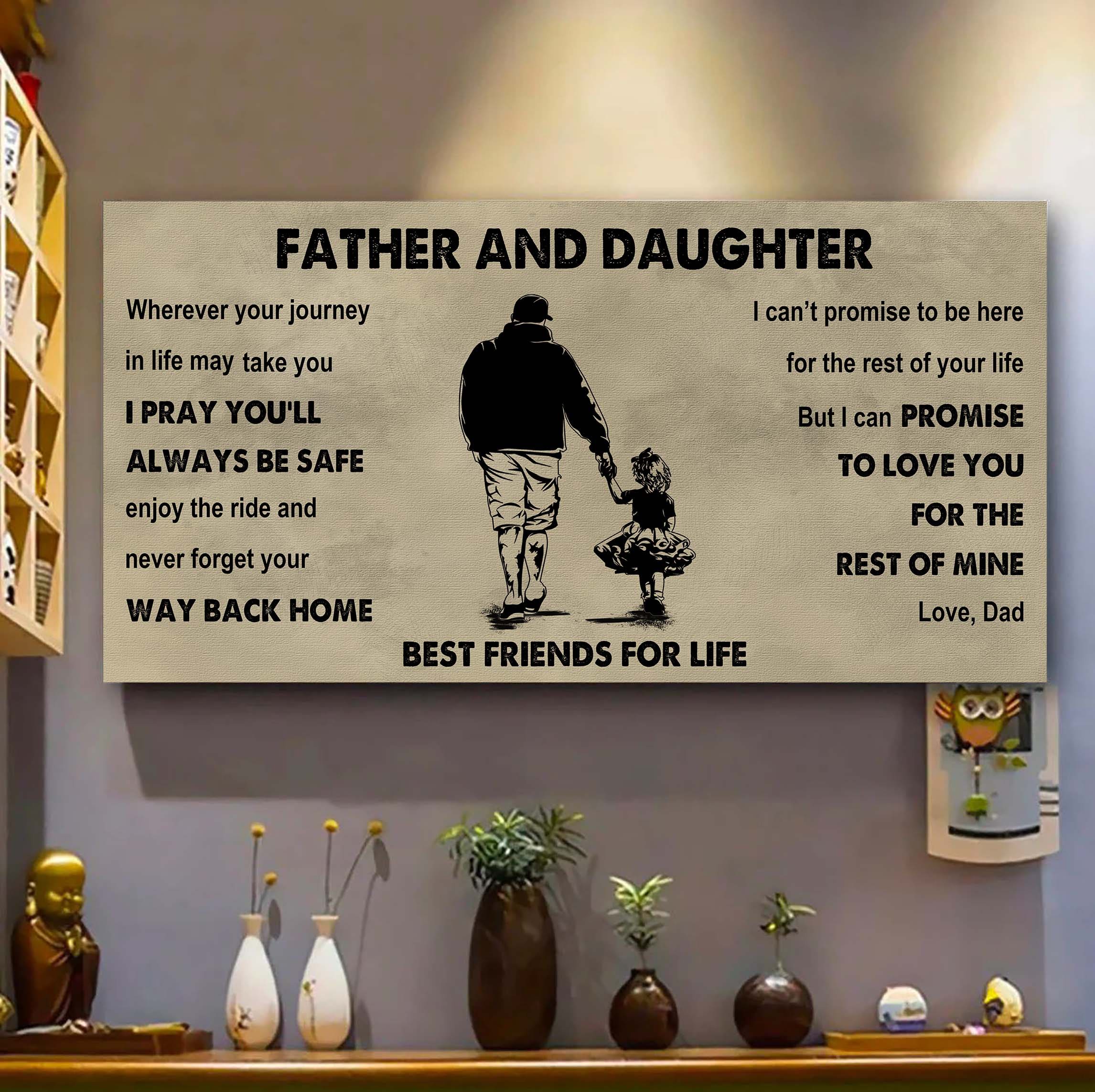 DRB VGT Father And Son Best Friends For Life - Ver 2 Never Forget Your Way Back Home Poster Canvas Gift For Son From Father