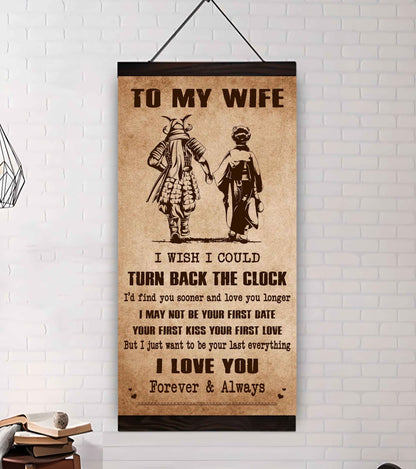 Family Poster Canvas To My Wife I Wish I Could Turn Back The Clock - I Love You Forever And Always Gift For Your Wife