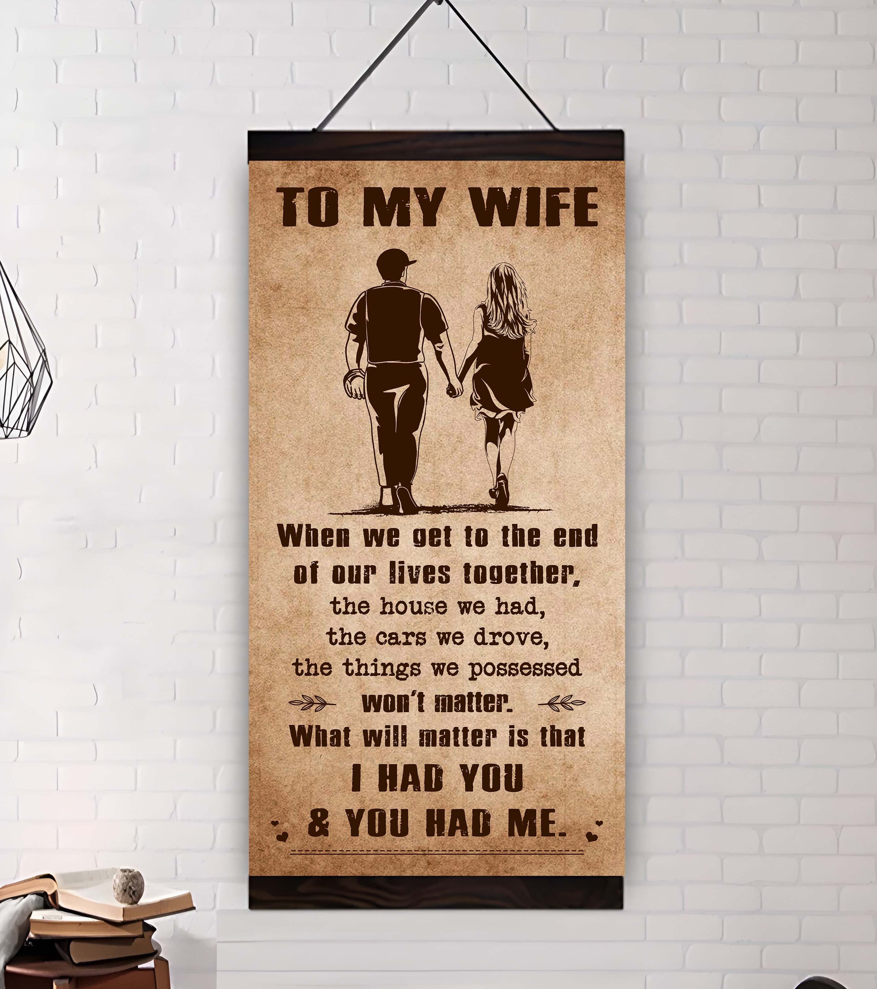 DRB VGT- I Had You And You Had Me Wife And Husband - Vertical Poster Canvas, Gift For Your Darling