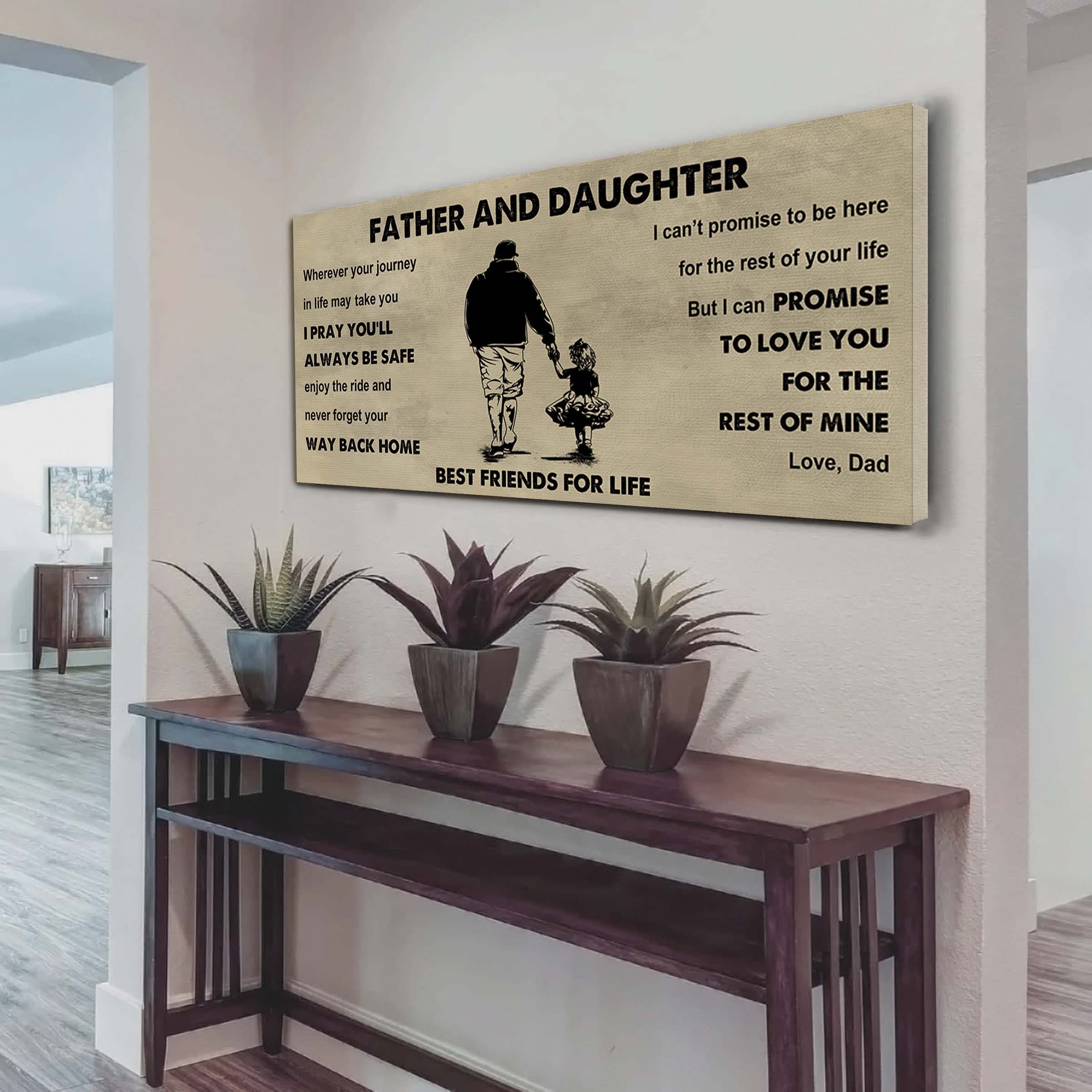 Samurai Father And Daughter Best Friends For Life - Ver 2 Never Forget Your Way Back Home Poster Canvas Gift For Daughter From Father