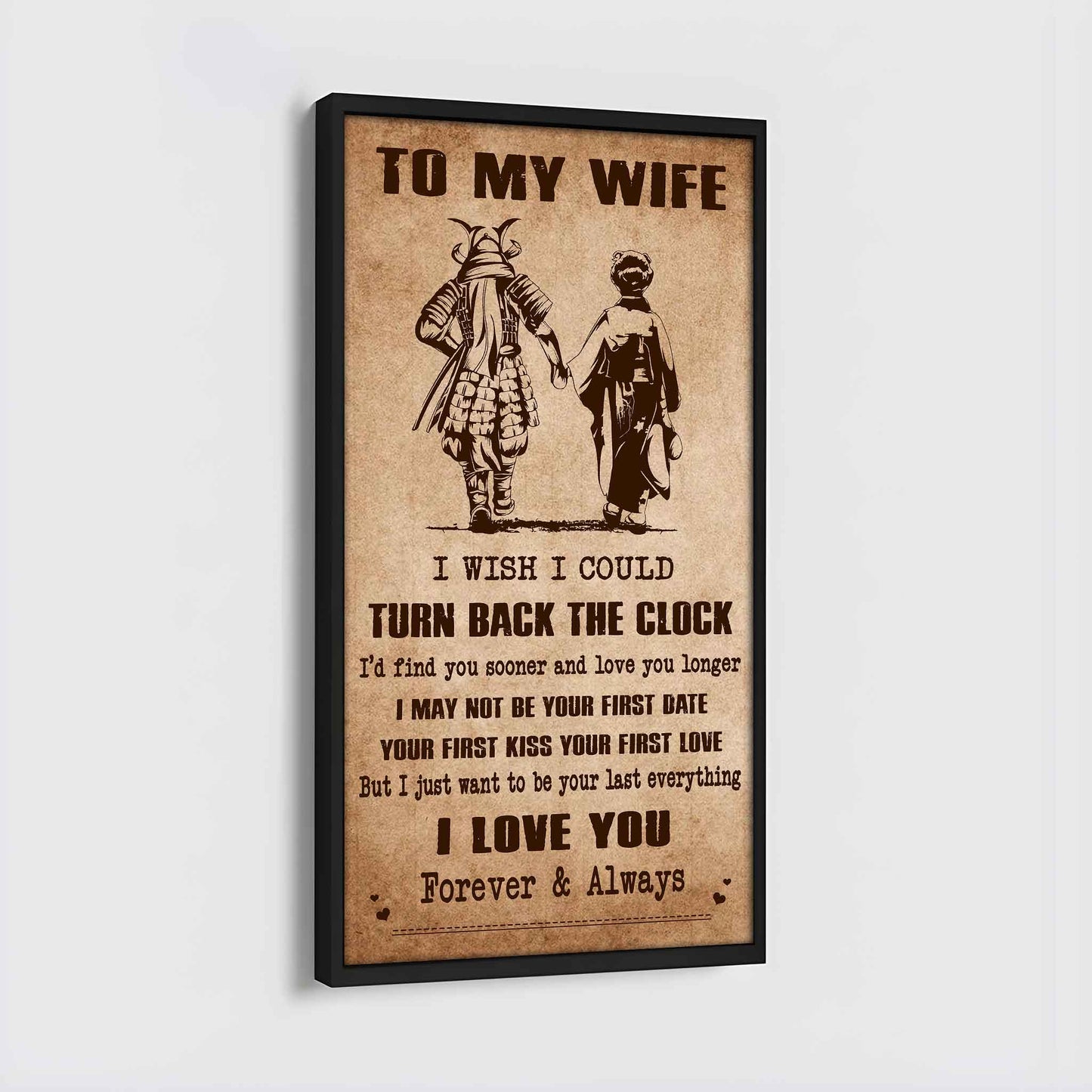 Family Poster Canvas To My Wife I Wish I Could Turn Back The Clock - I Love You Forever And Always Gift For Your Wife