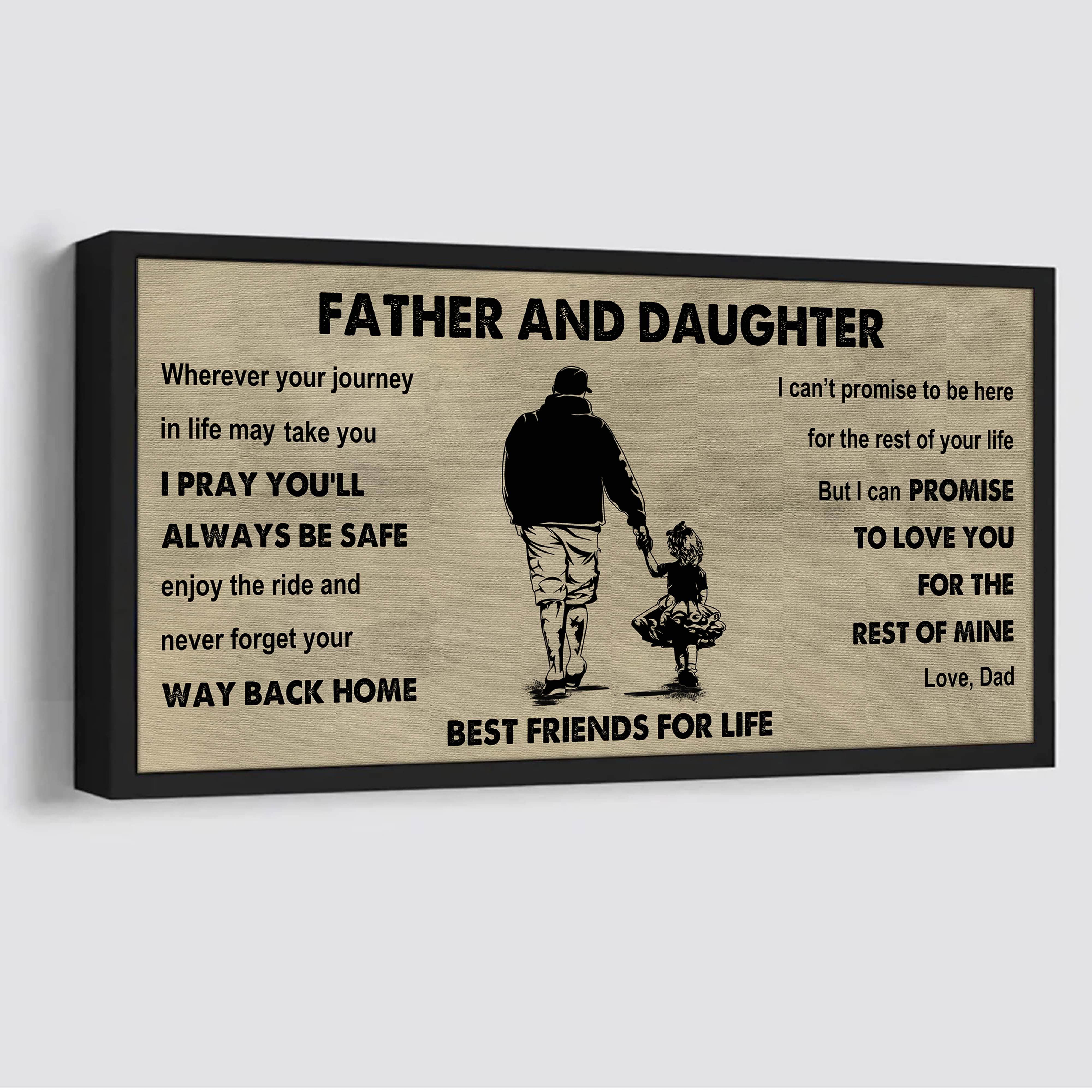 DRB VGT Father And Son Best Friends For Life - Ver 2 Never Forget Your Way Back Home Poster Canvas Gift For Son From Father