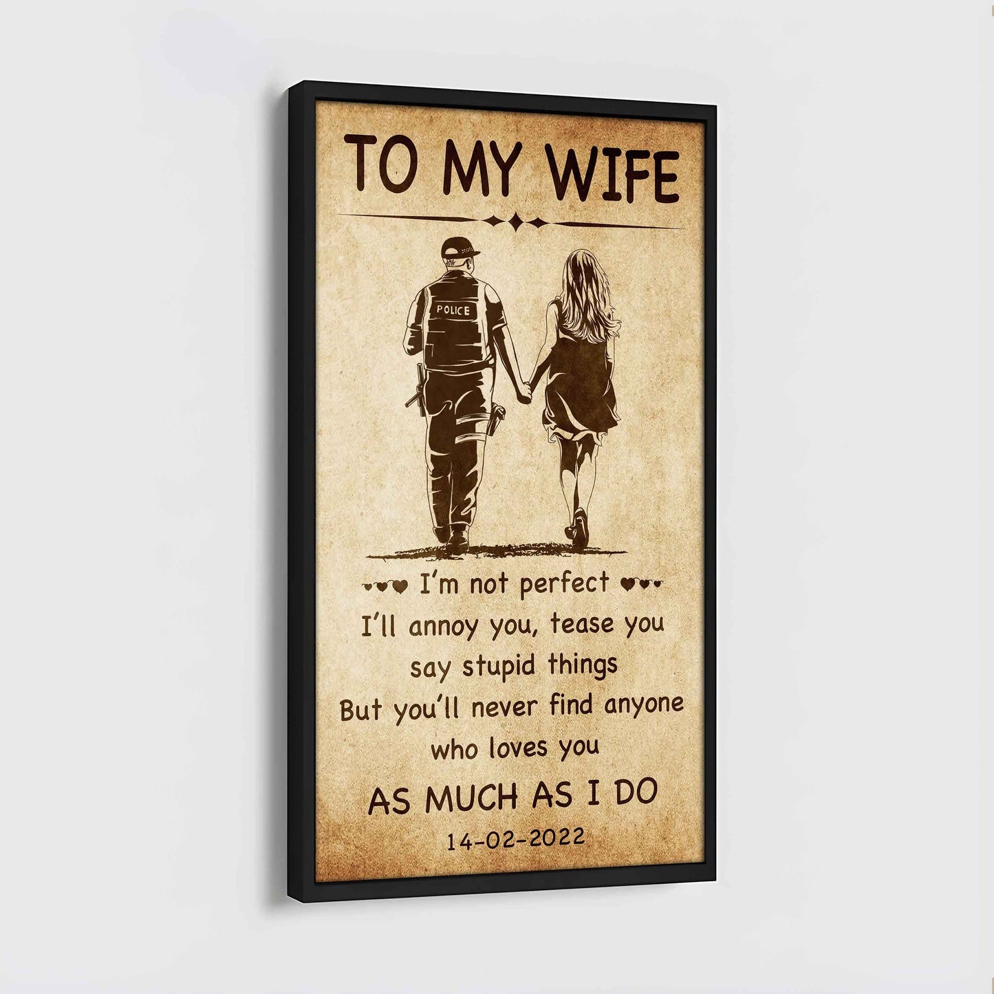 Family Poster Canvas To My Wife - I Am Not Perfect