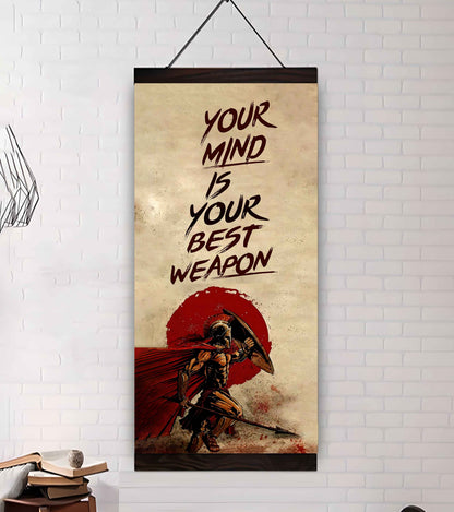Warrior Your Mind Is Your Best Weapon Poster Canvas Motivation Canvas Gift For You