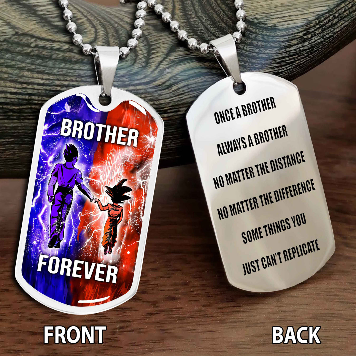 Personalized Double Side Graphic Dog Tag Gift For Brother Once A Soldier Always A Soldier