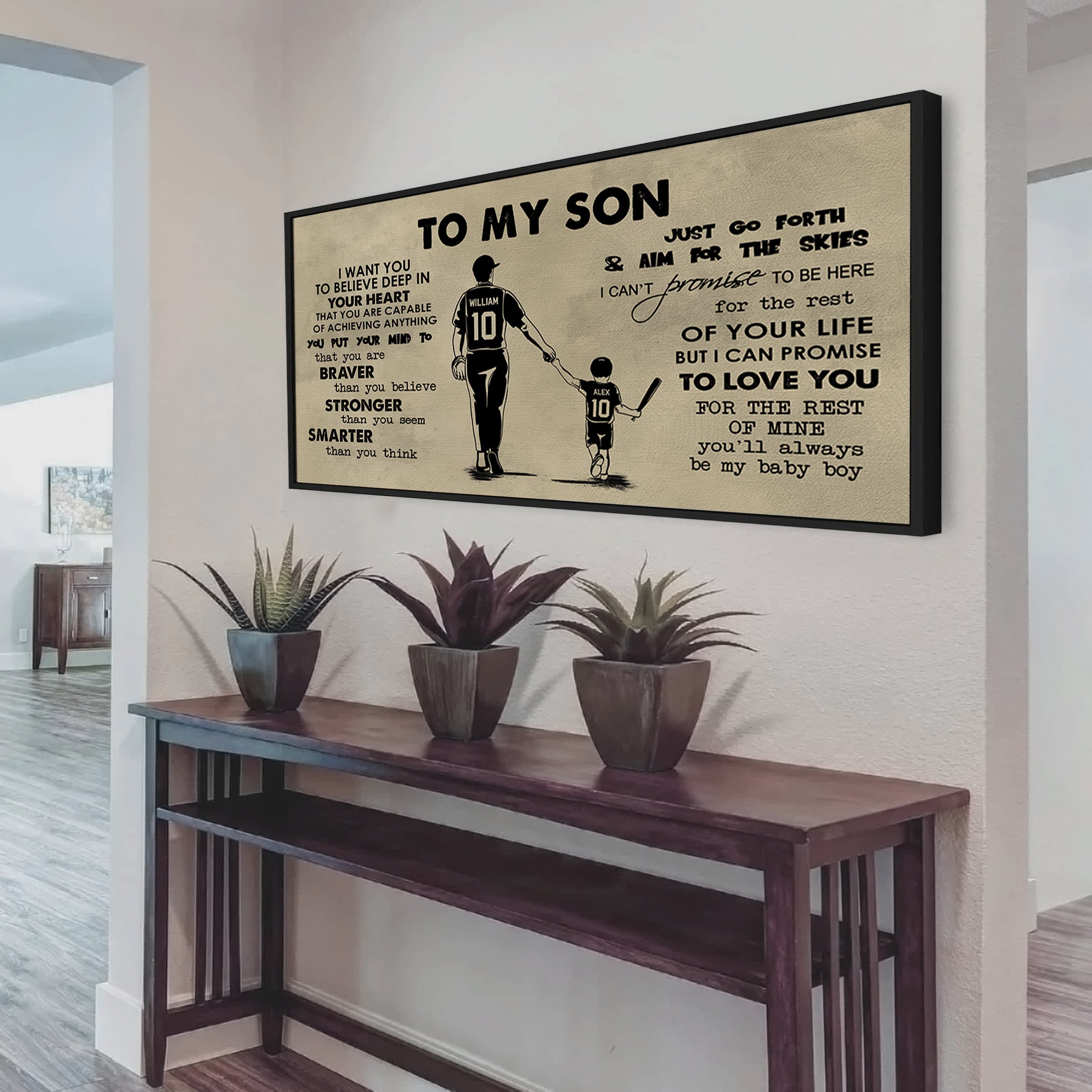 SOCCER TO MY SON- I WANT YOU TO BELIEVE- CANVAS POSTER