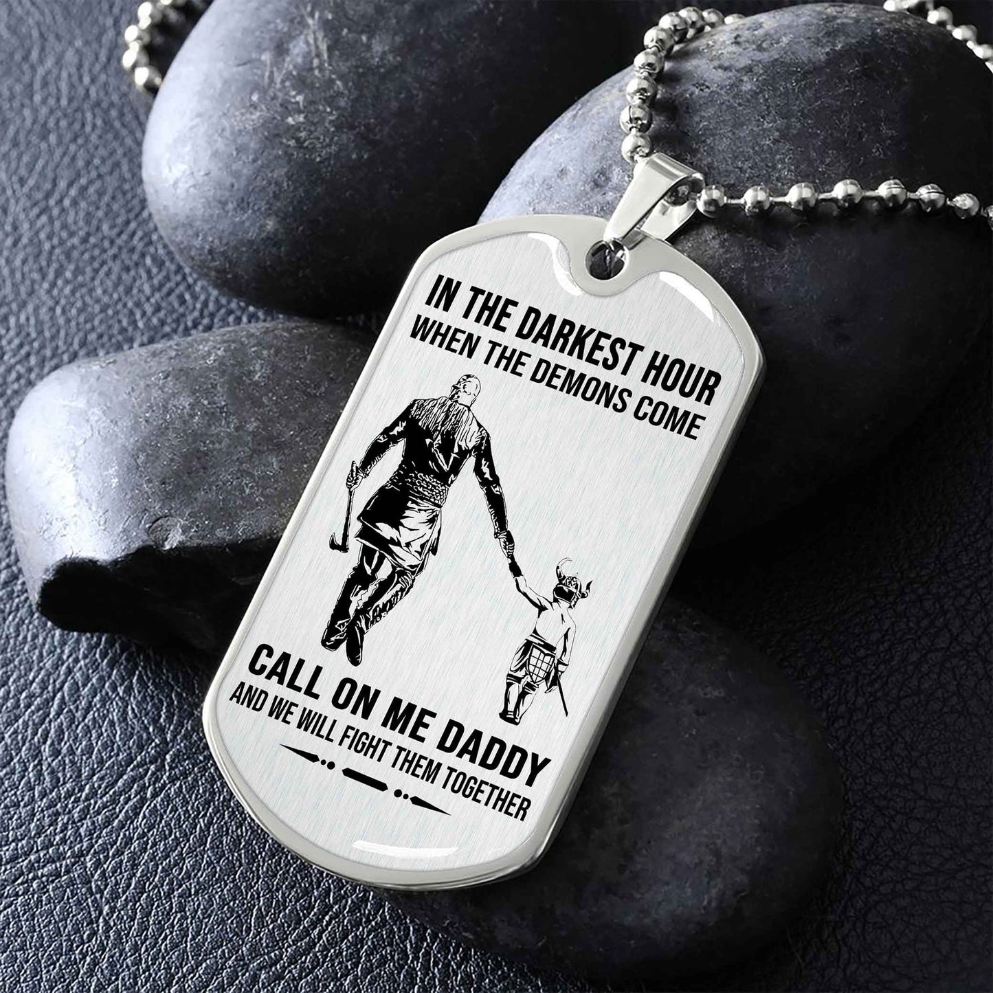 DRB PC Military Chain Silver Plated 18K Gold Plated Call On Me Daddy Gift For Your Dad