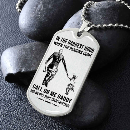DRB PC Military Chain Silver Plated 18K Gold Plated Call On Me Daddy Gift For Your Dad
