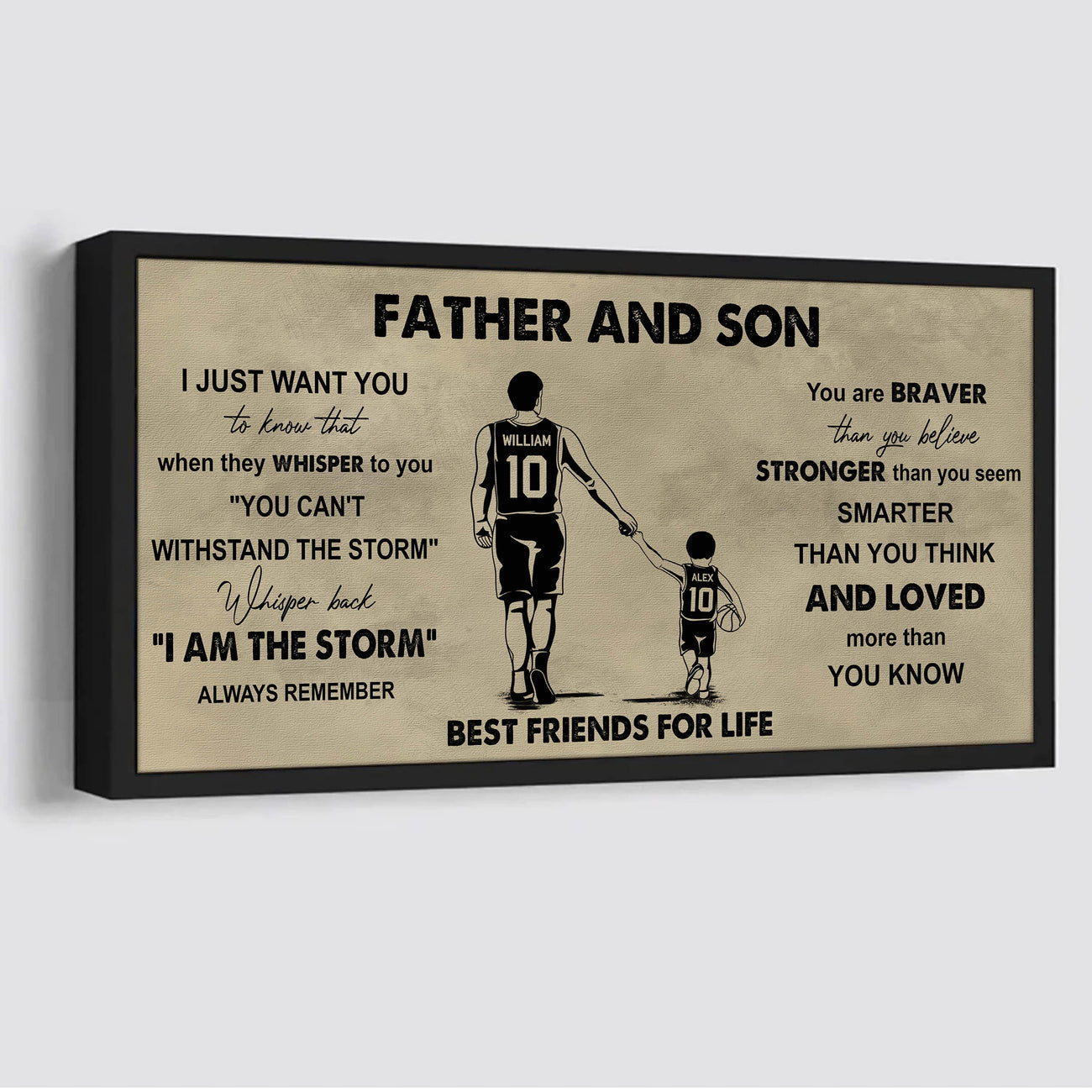 DRB Father And Daughter Best Friends For Life - I Am The Storm Poster Canvas Gift For Daughter From Father-Photo Upload